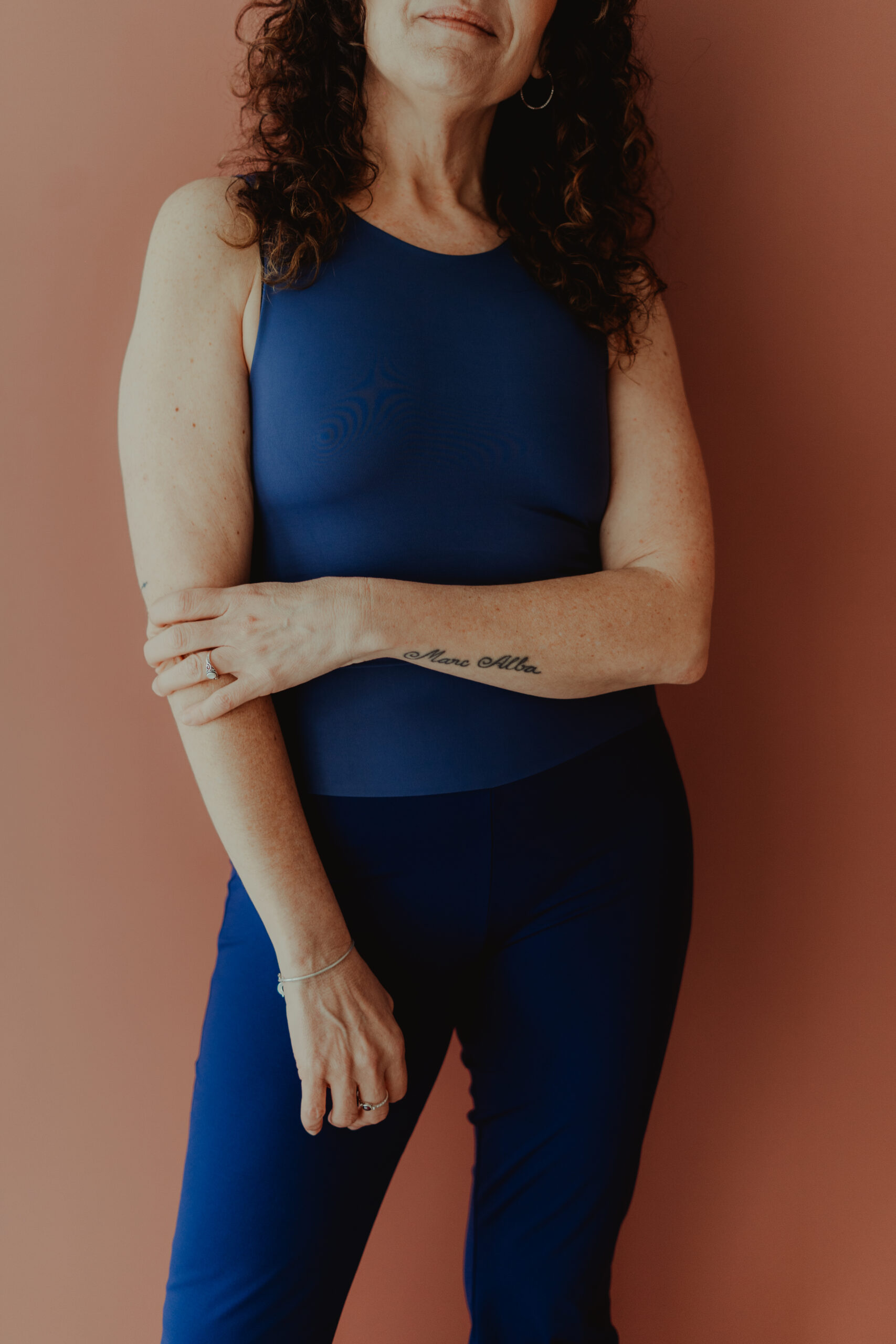 Leggins de campana azules de mujer