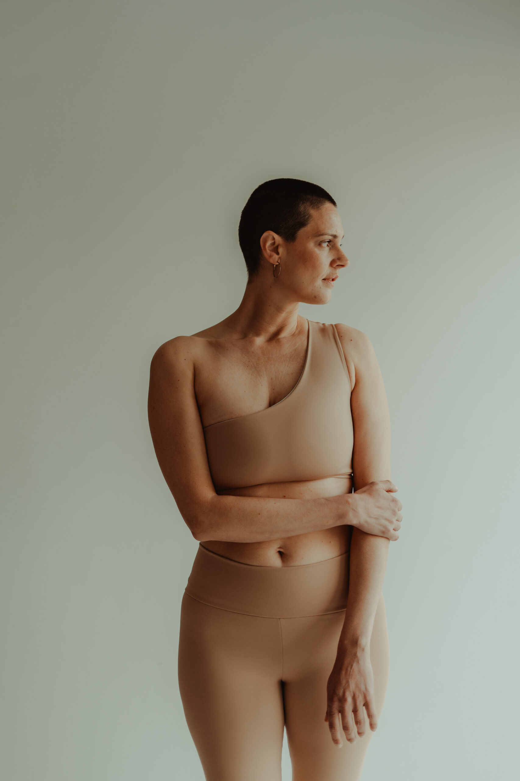 Leggins largos beige