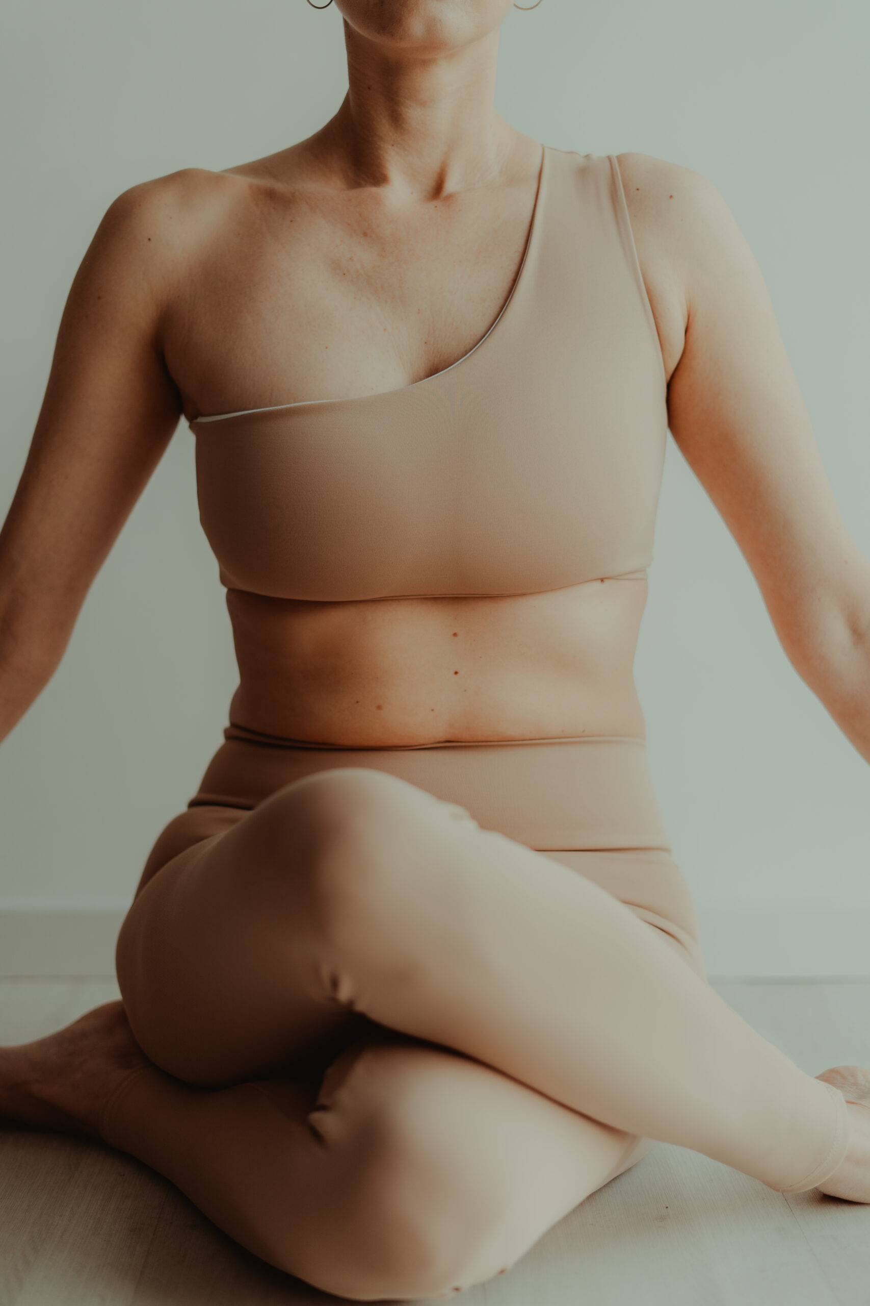 Leggins largos beige
